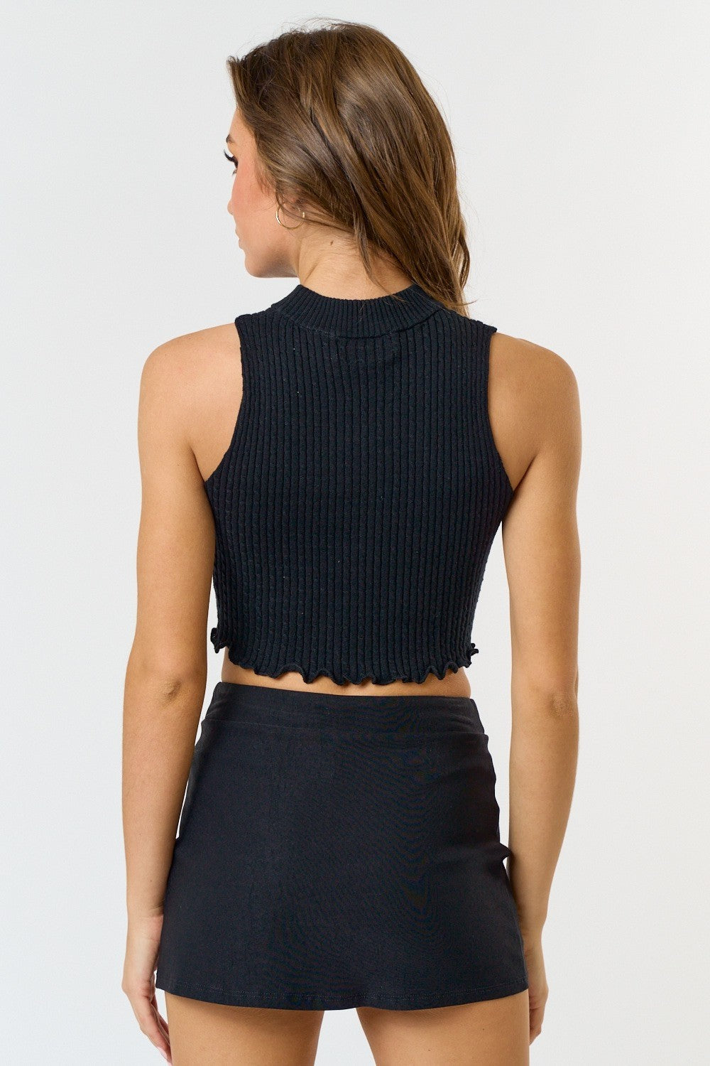 Fashion Black Bow Detailed Mini Skort