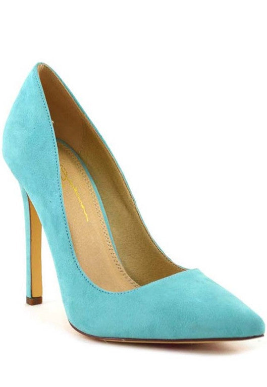 Fashion Aqua Pointy Heels