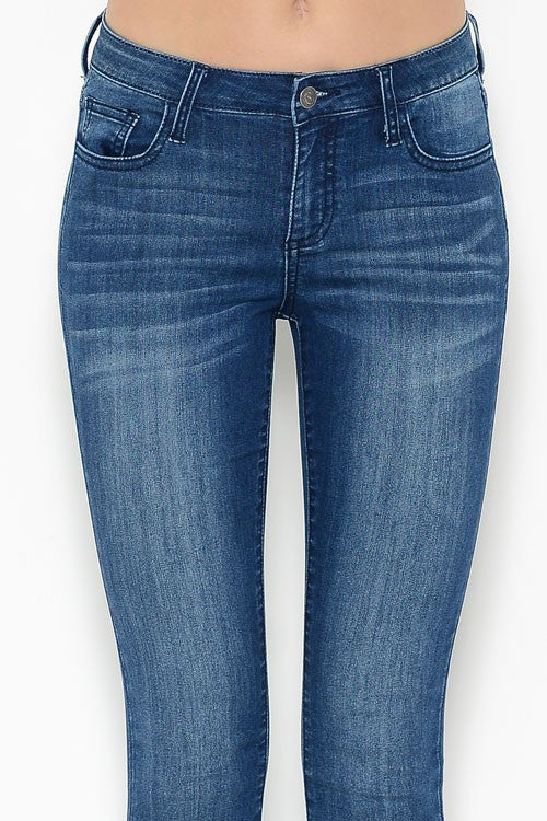 Skinny Jean with Dark Blue Wash
