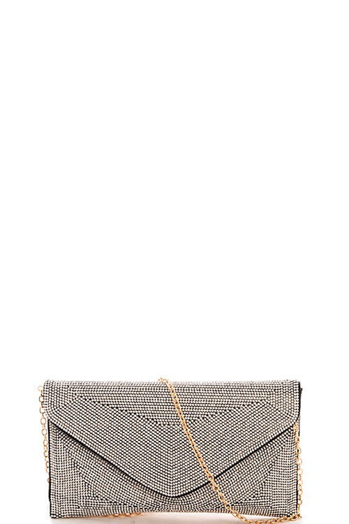Fashion Rhinestone Black Evening Clutch