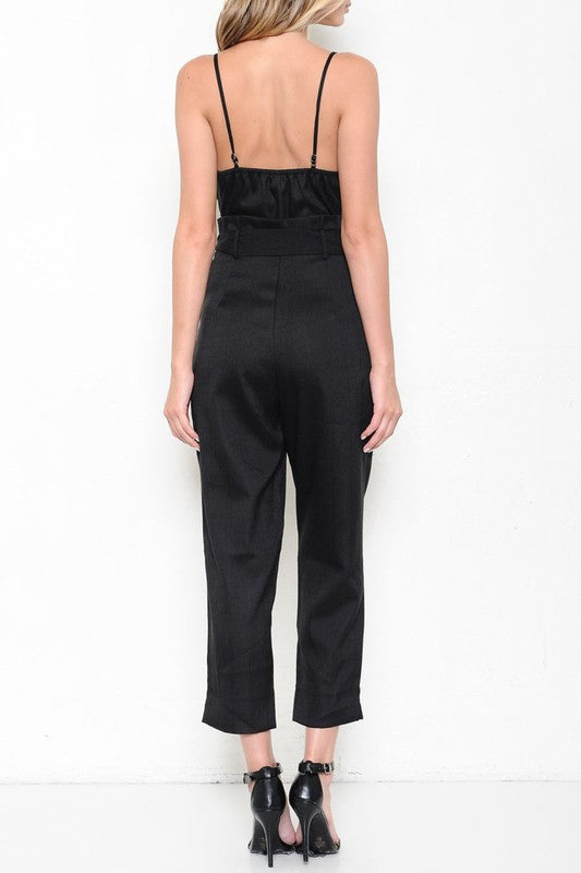Classic Black Contrast Romper