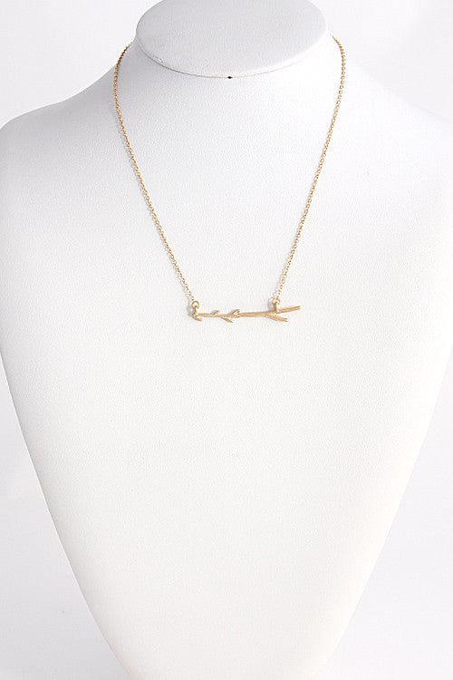 Fashion Tree Branch Pendant Gold Necklace