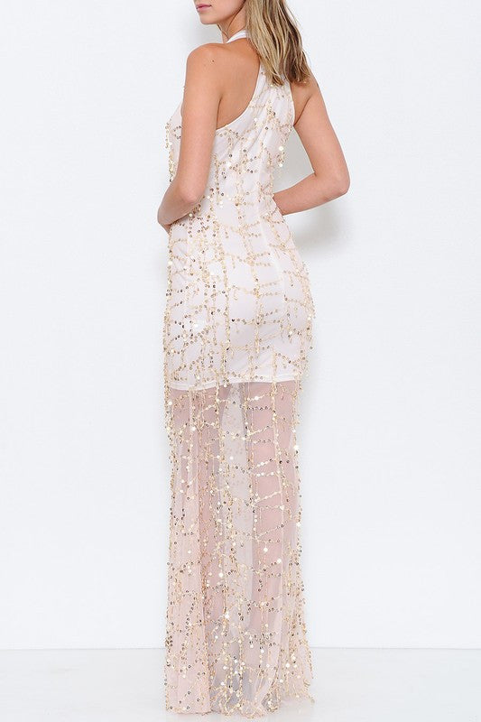Elegant Gold Rain Gown