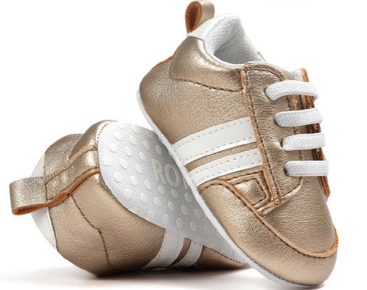 Fashion Gold White Baby Sneaker