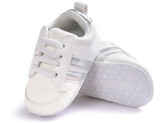 Fashion White Silver Baby Sneaker