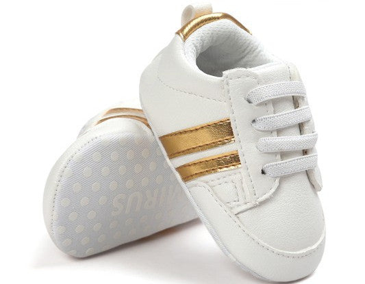 Fashion White Gold Baby Sneaker