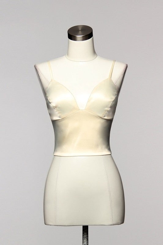 Elegant Ivory Satin Camisole