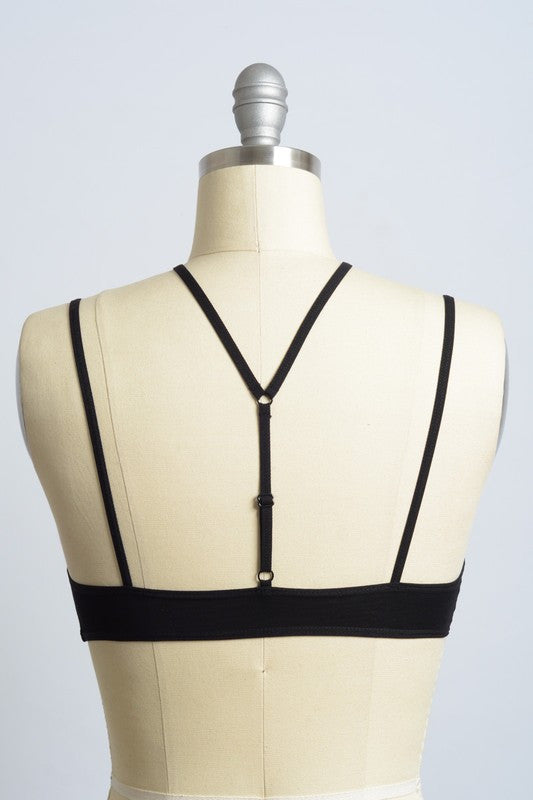 Triangle Lace Black Bralette