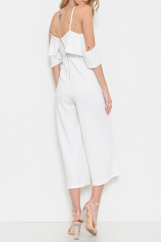 Elegant Off Shoulder White Jumpsuit