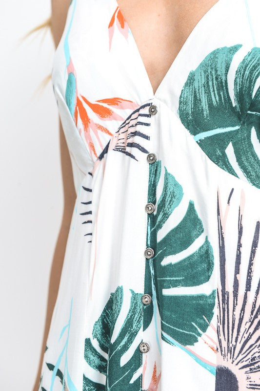 Summer Multi-Color Floral Print Maxi Dress