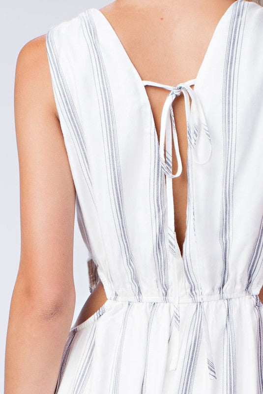 Fashion Contrast White Casual Jumpsuit