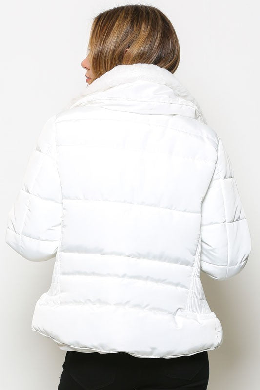 Fashion White Gold Winter Jacket