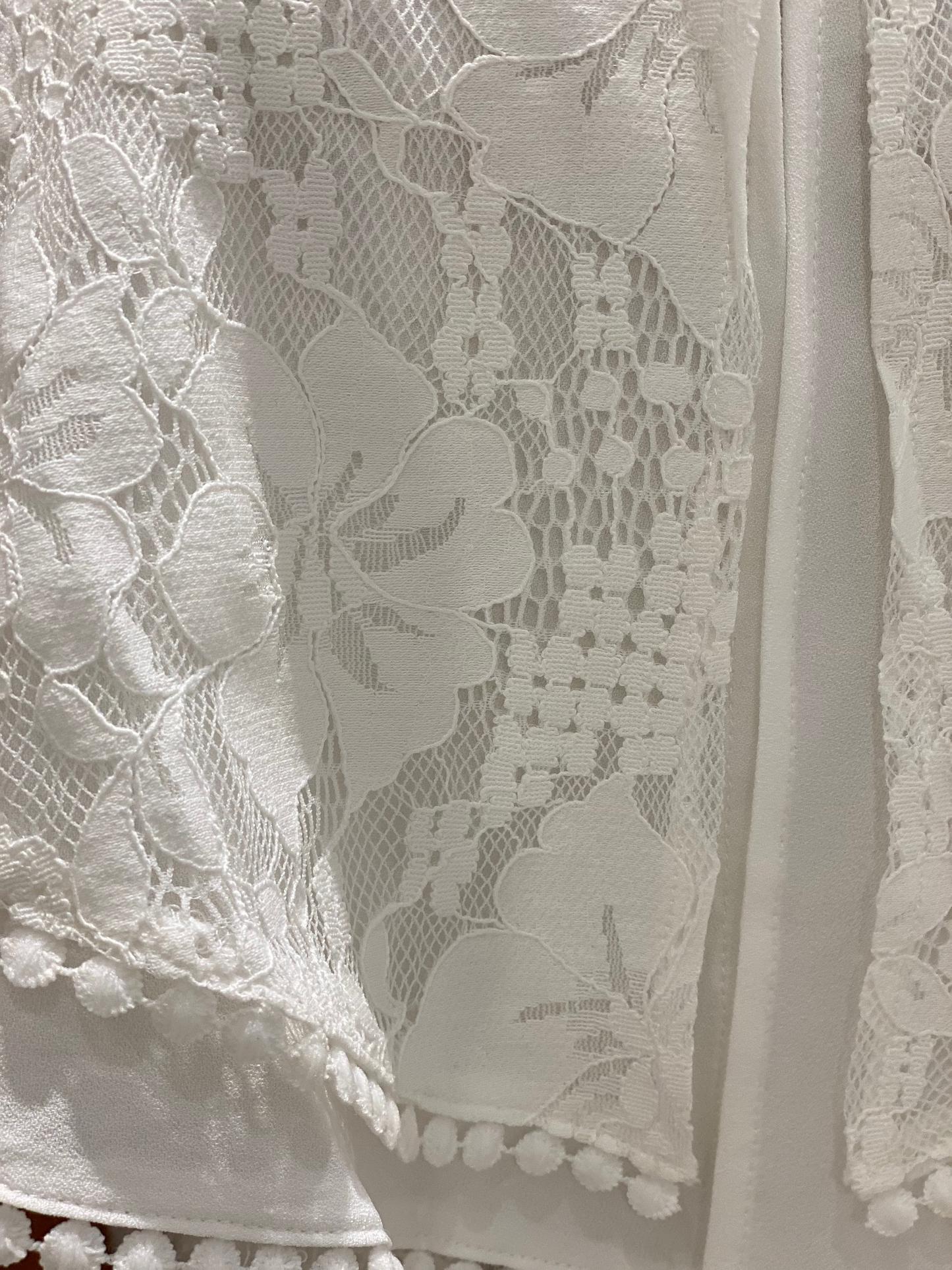 Fashion Off Shoulder White Lace Tassel Romper