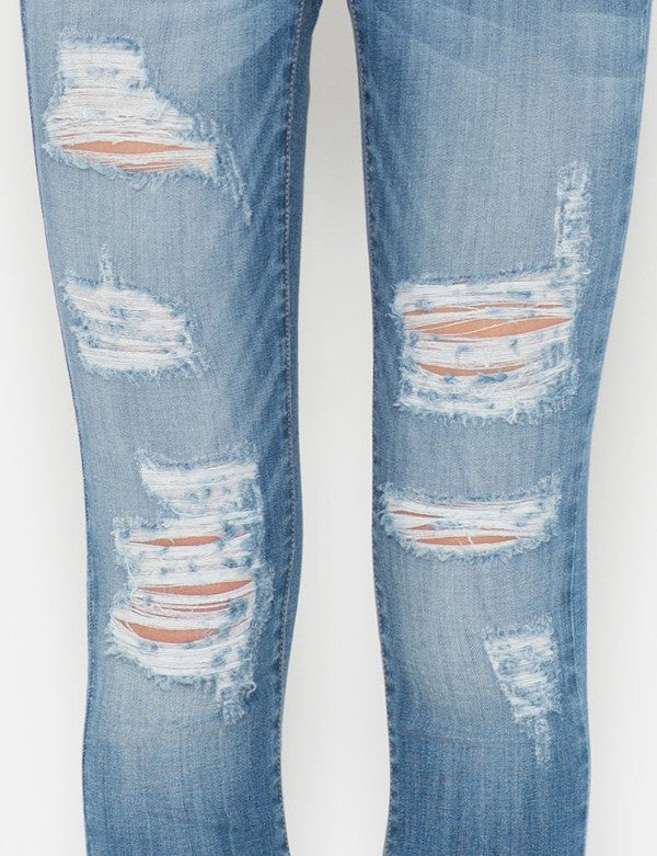 Light Blue Ripped Skinny Jean