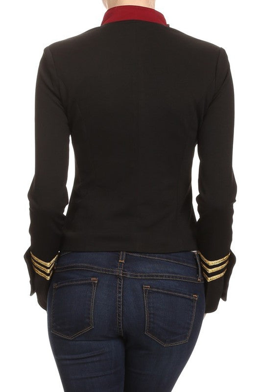 Fashion Military Black Gold Jacket
