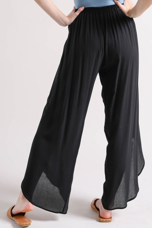 Fashion Summer Black Cut Out Pants