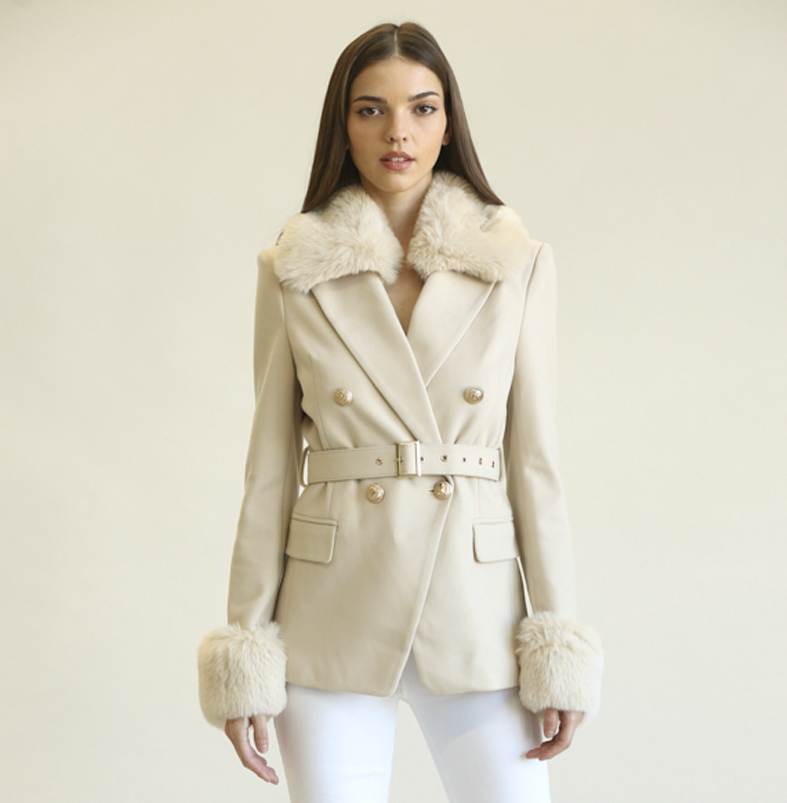 Small faux best sale fur collar