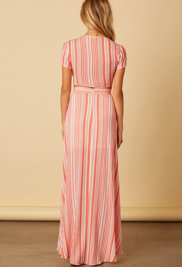 Fashion Summer Red Marine Maxi Skirt