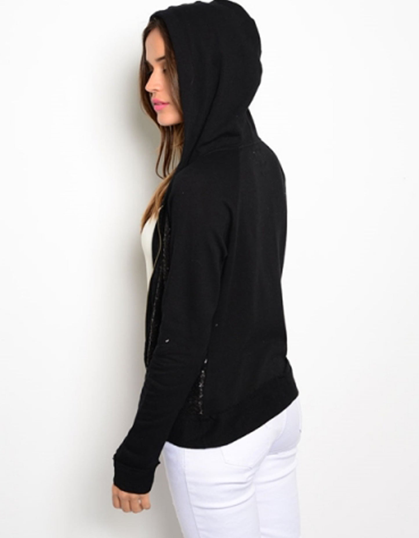 Casual Black Sequence Sweater