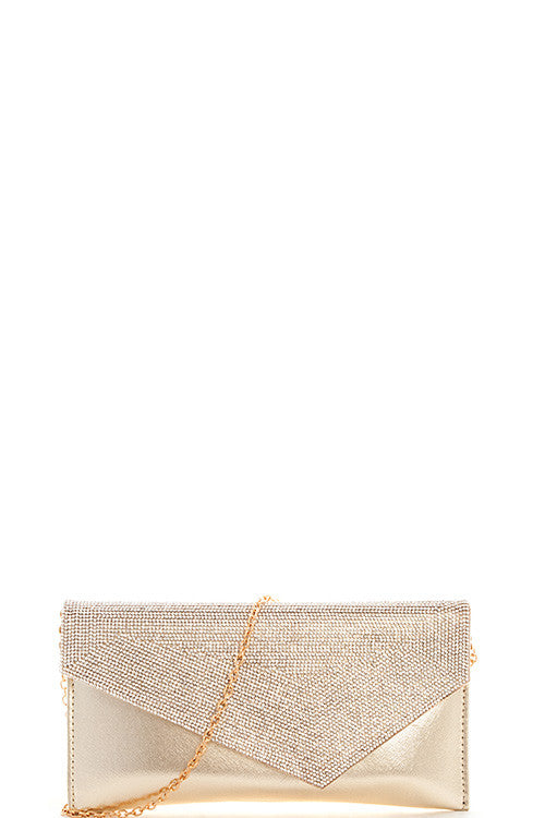 Fashion Rhinestone Gold Clutch