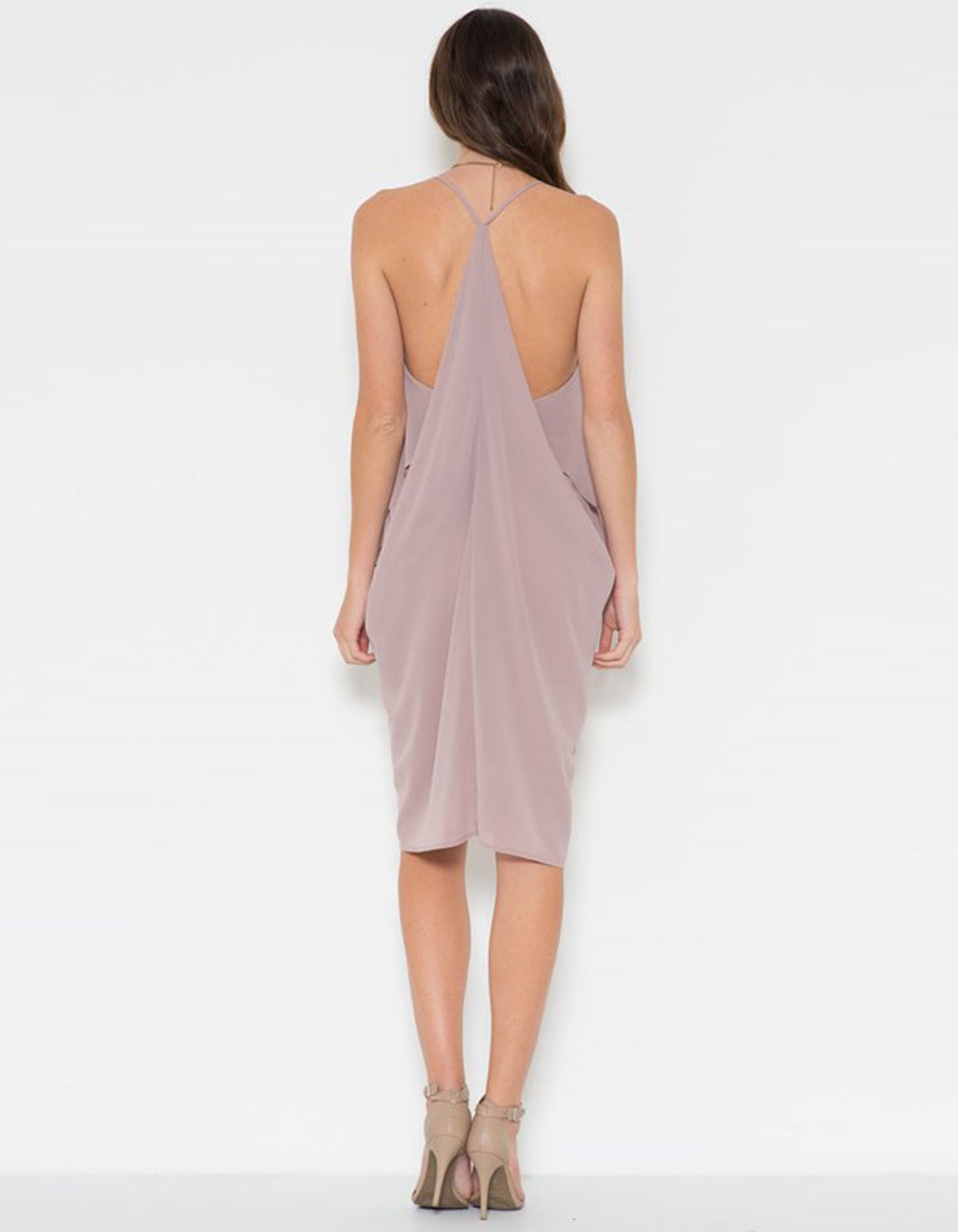 Drape Cocktail Midi Dress