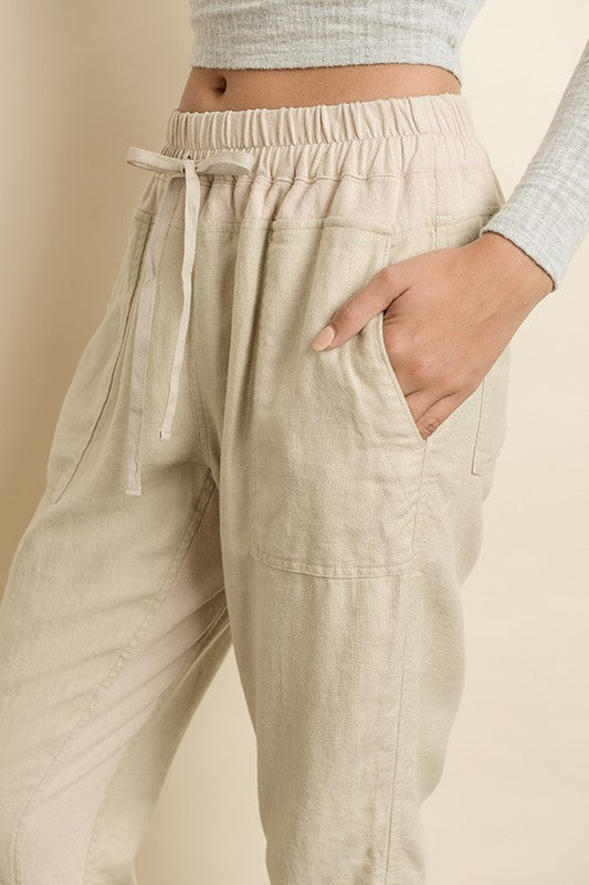 Fashion Beige Jogger Pants