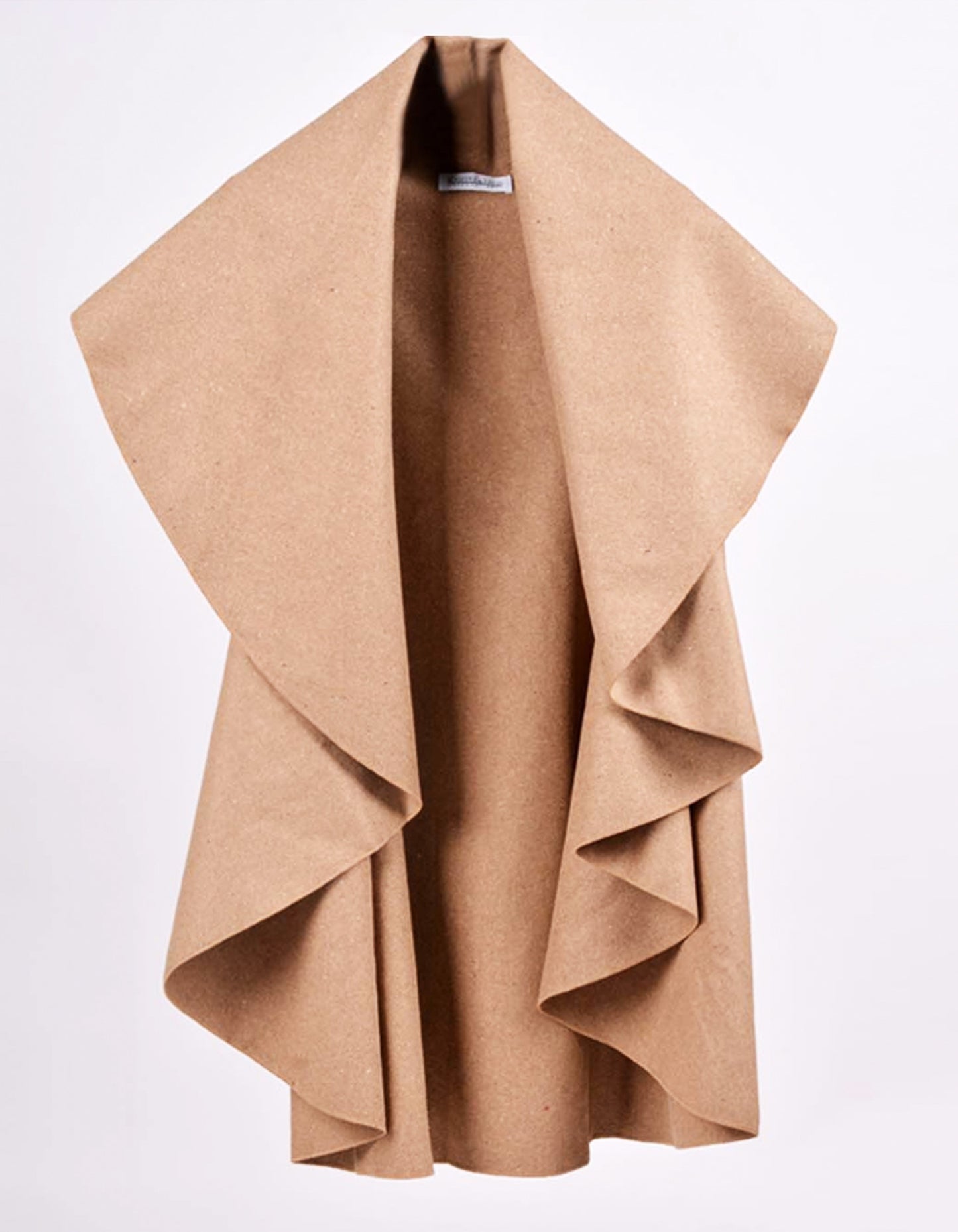 Fashion Beige Wool Cape