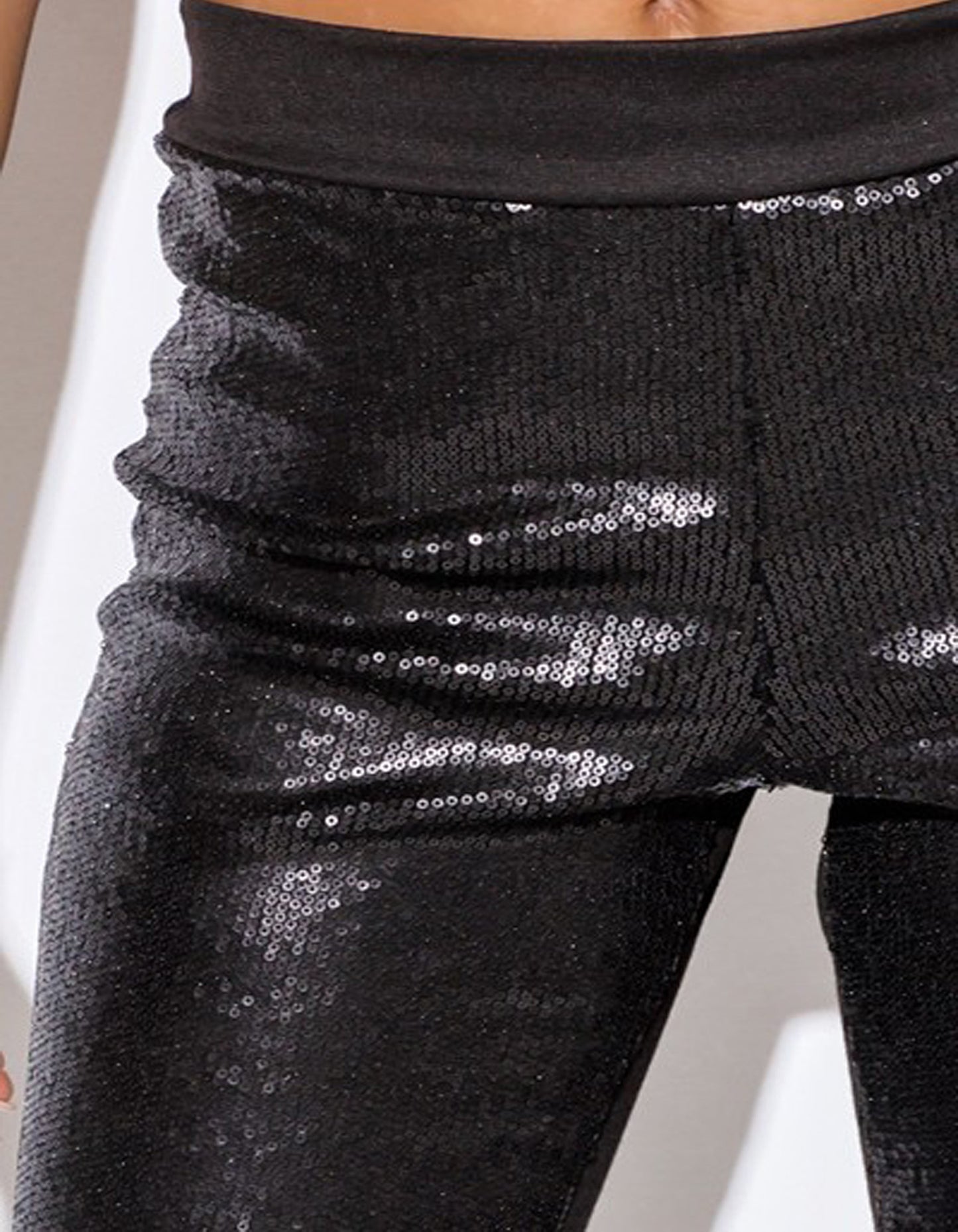 Fashion Black Sequence Pants