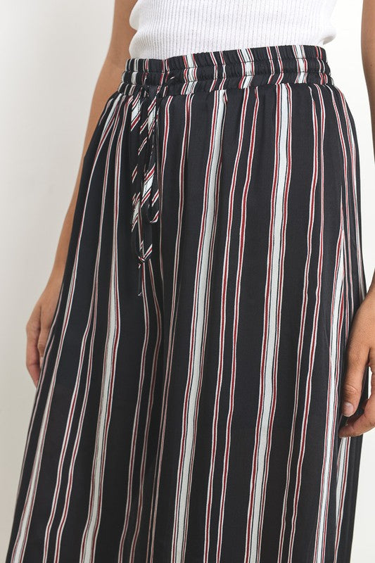 Summer Navy Striped Casual Pants