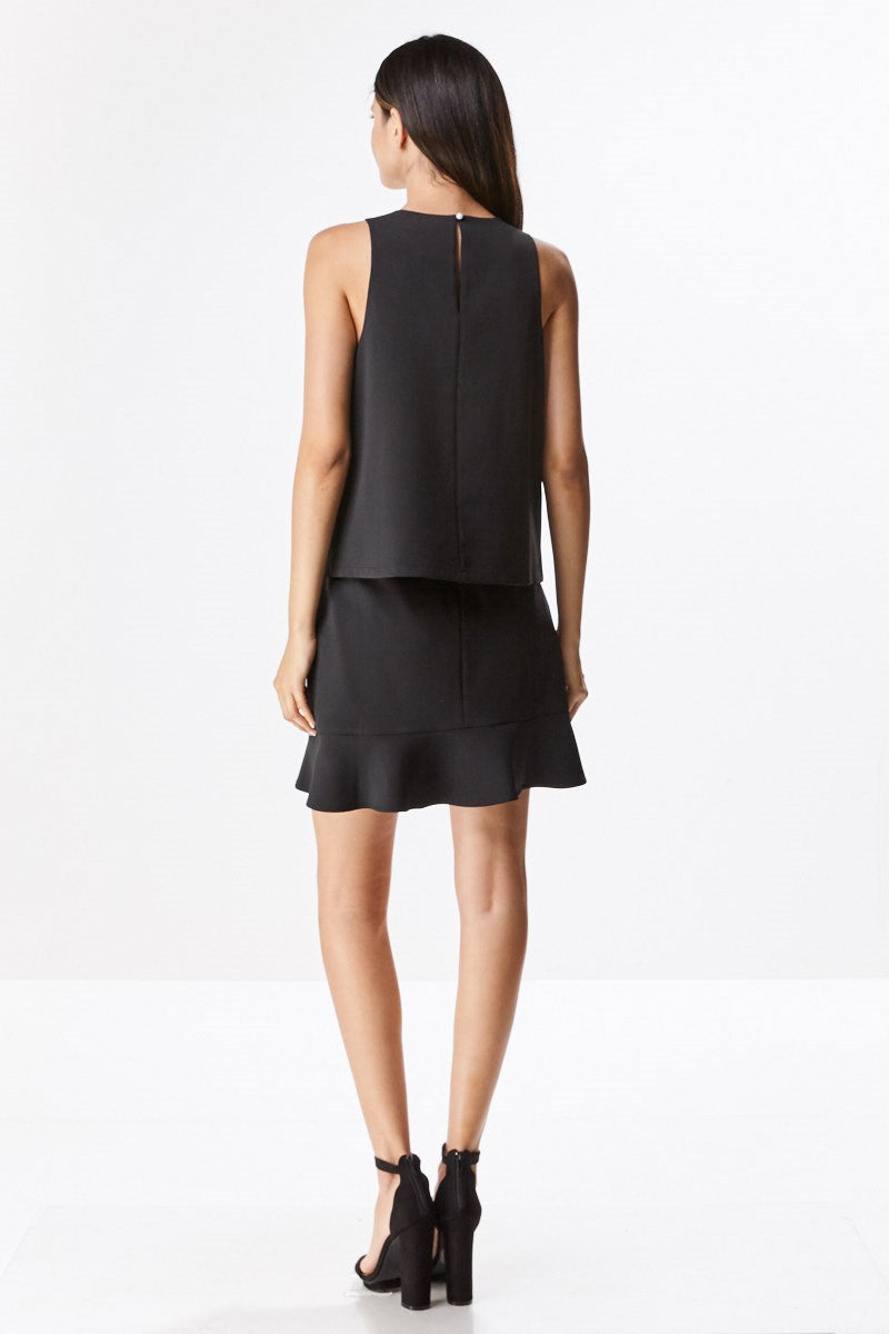 Elegant Pearl Black Tank Top