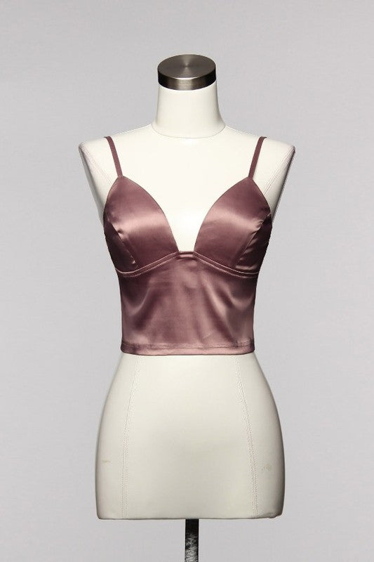 Elegant Beige Satin Camisole
