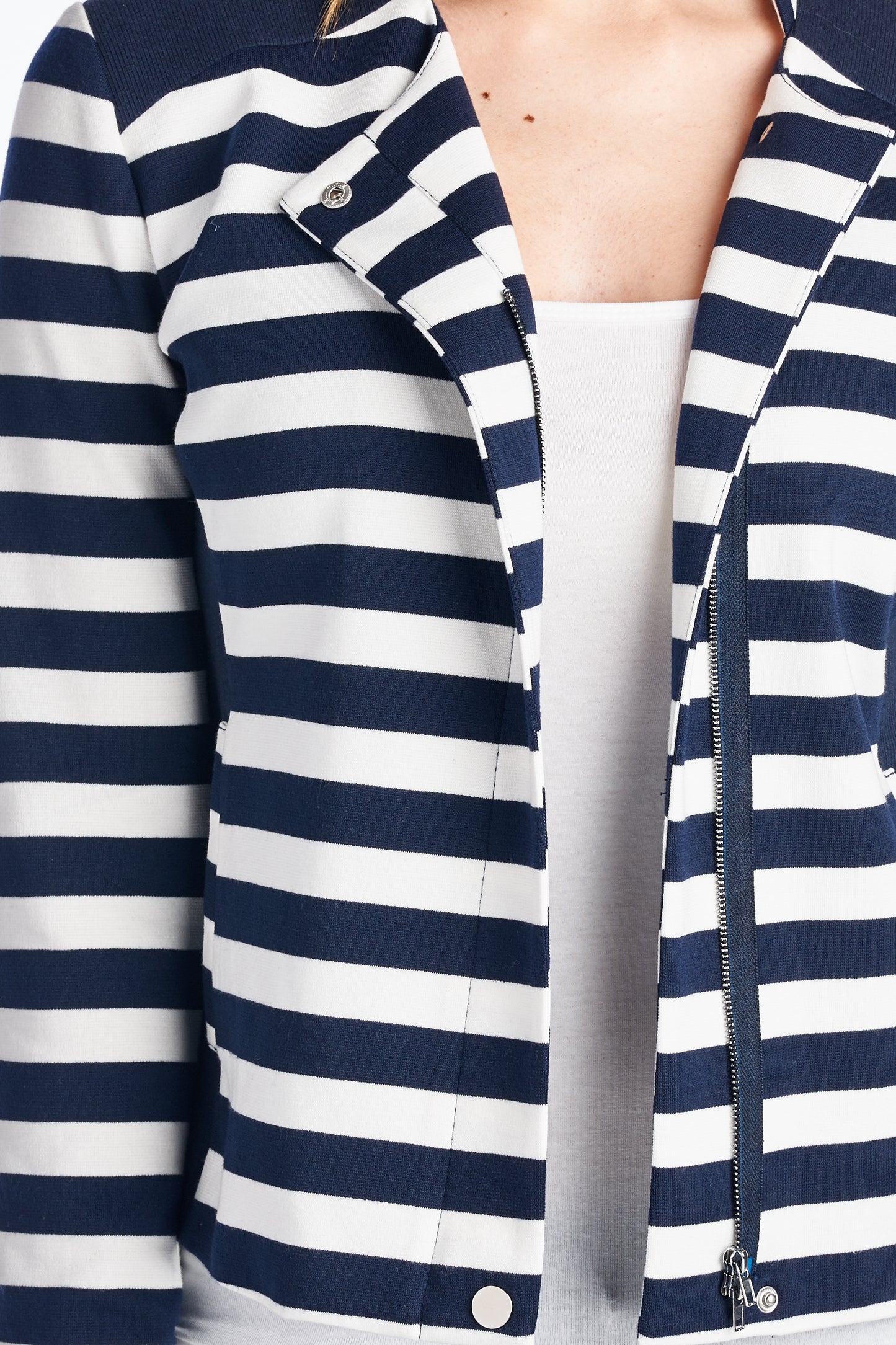 Fashion Marine Blue Sweater Jacket