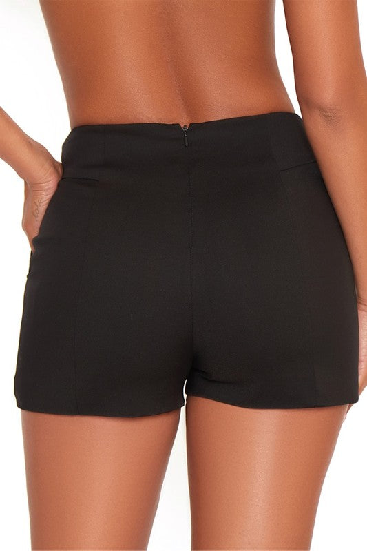 Fashion Black High Waisted Shorts