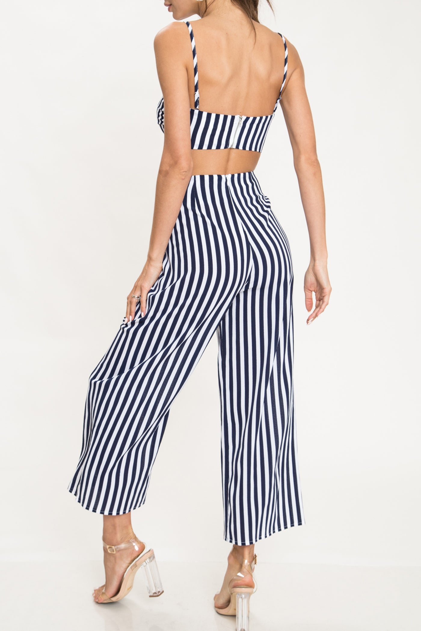 Fashion Marine Navy Tie-Up Pants