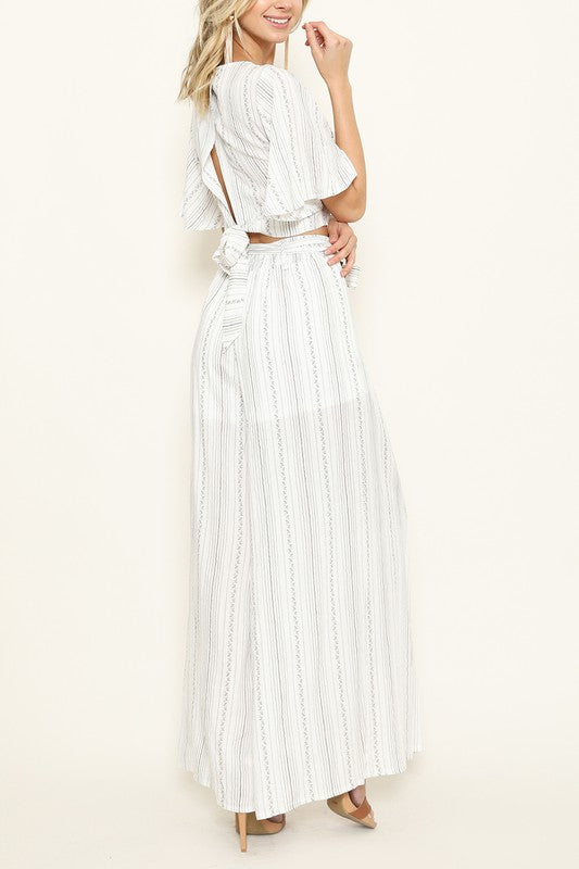 Summer Striped Button Down Multi-Color Top