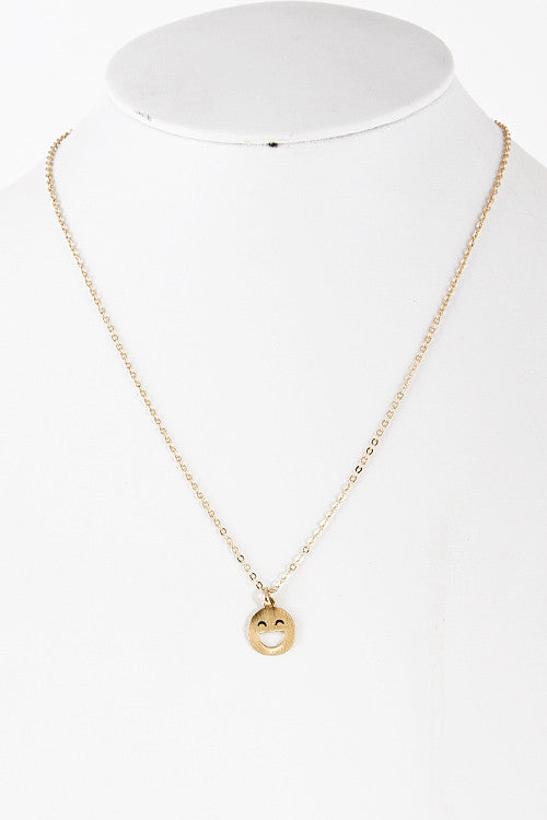 Fashion Happy Smiley Pendant Necklace