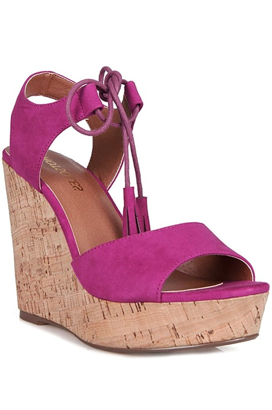 Summer Elegant Fuchsia Wedge with Tassel