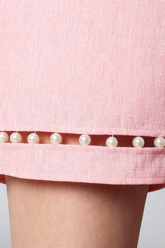 Tailor High Waisted Pearl Coral Short