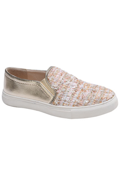 Texture Fabric Gold Fashion Sneaker