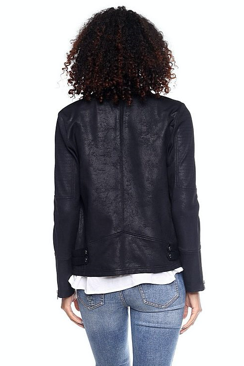 Elegant Black Moto Jacket