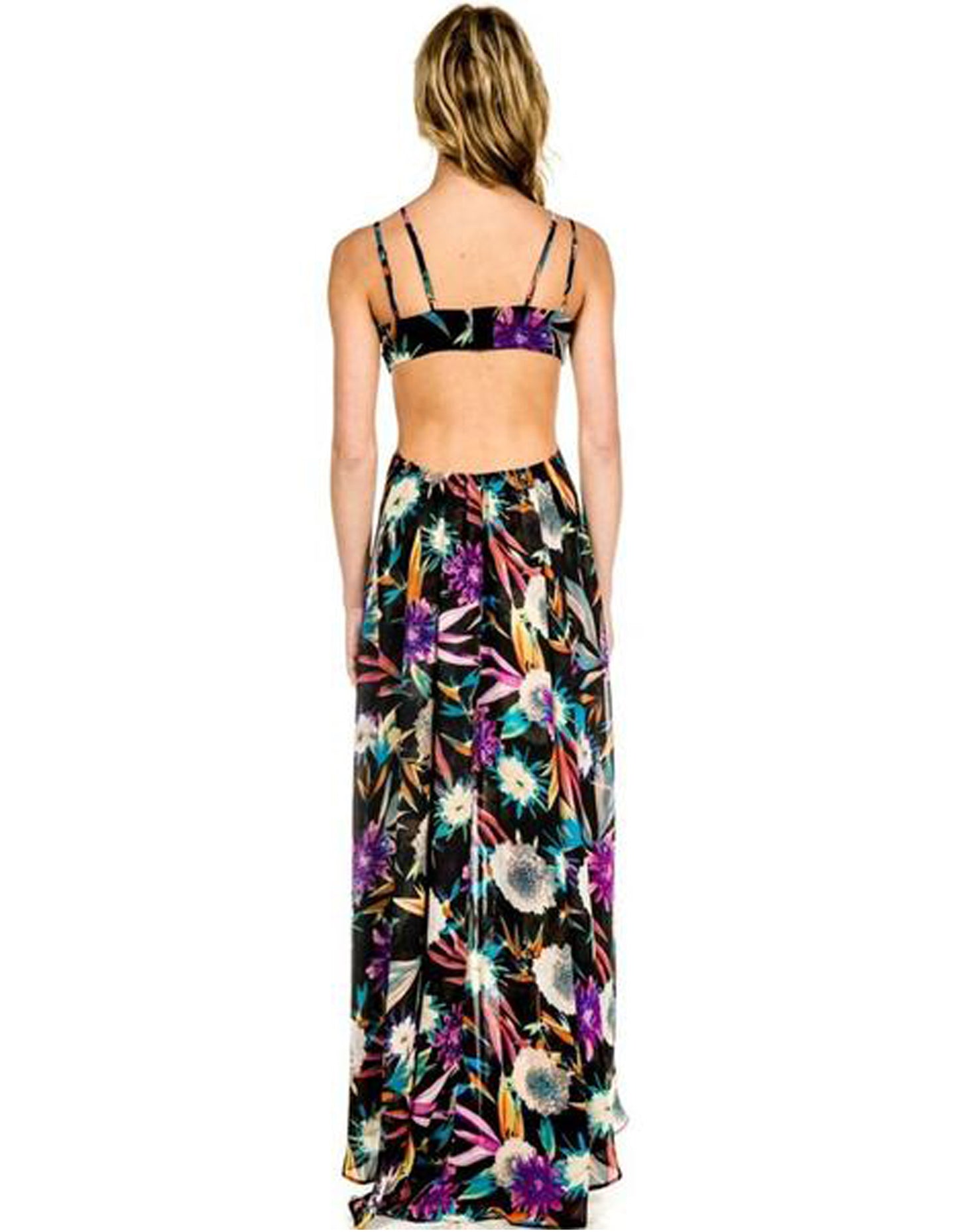 Summer Cutout Black Maxi Dress