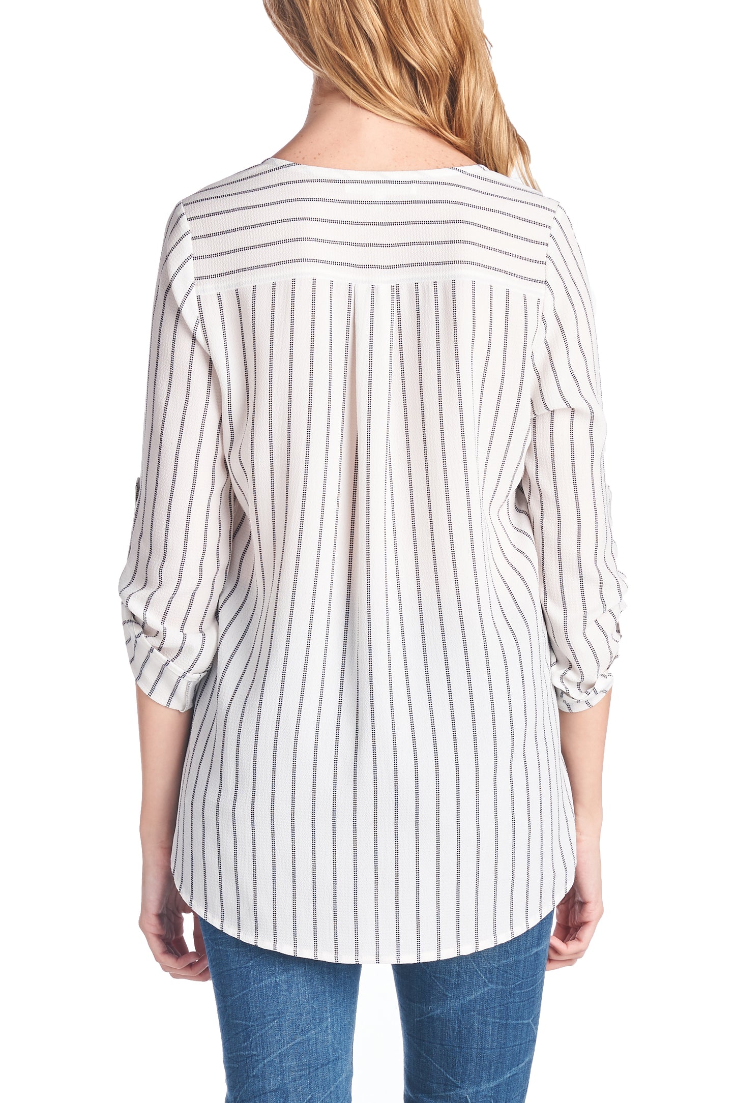 Fashion Contrast Striped Blouse