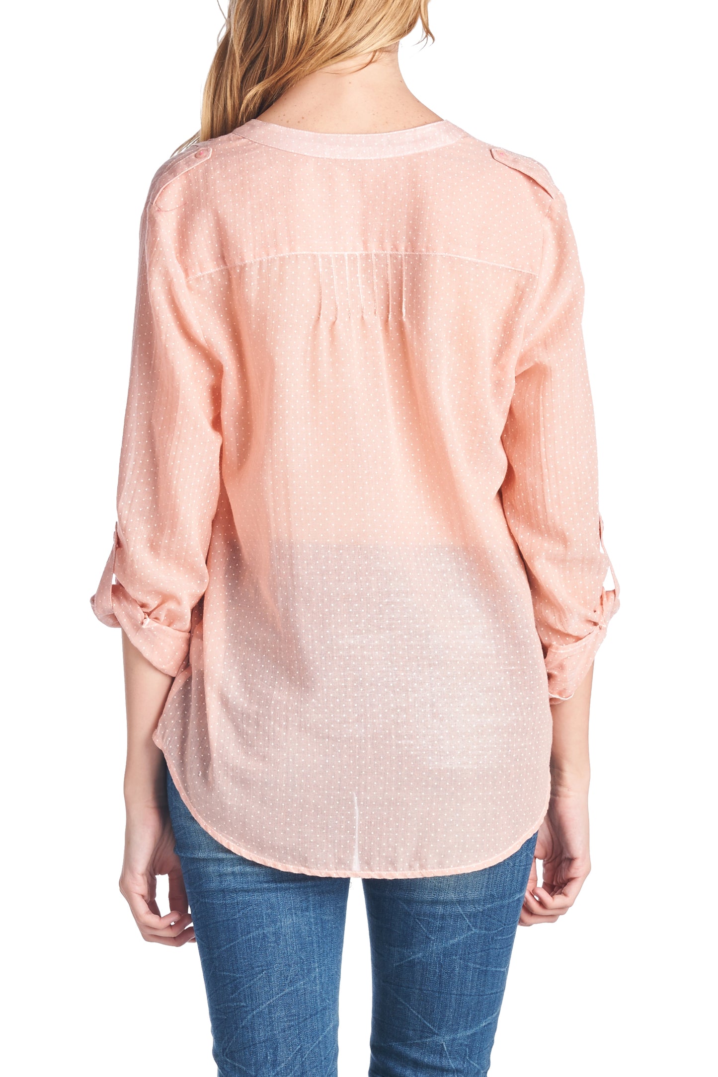 Fashion Pink Polka Dot Blouse