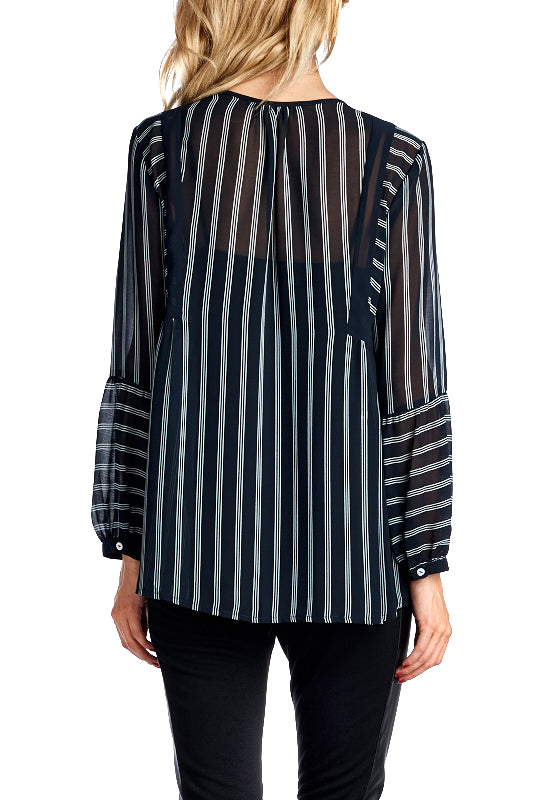 Fashion Navy Striped Blouse