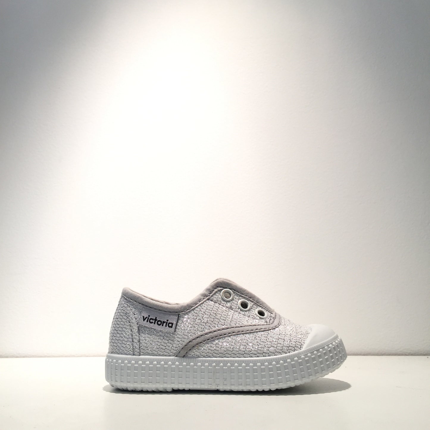 Kid's Fashion Silver Metallic Slip On Adjustable Sneaker