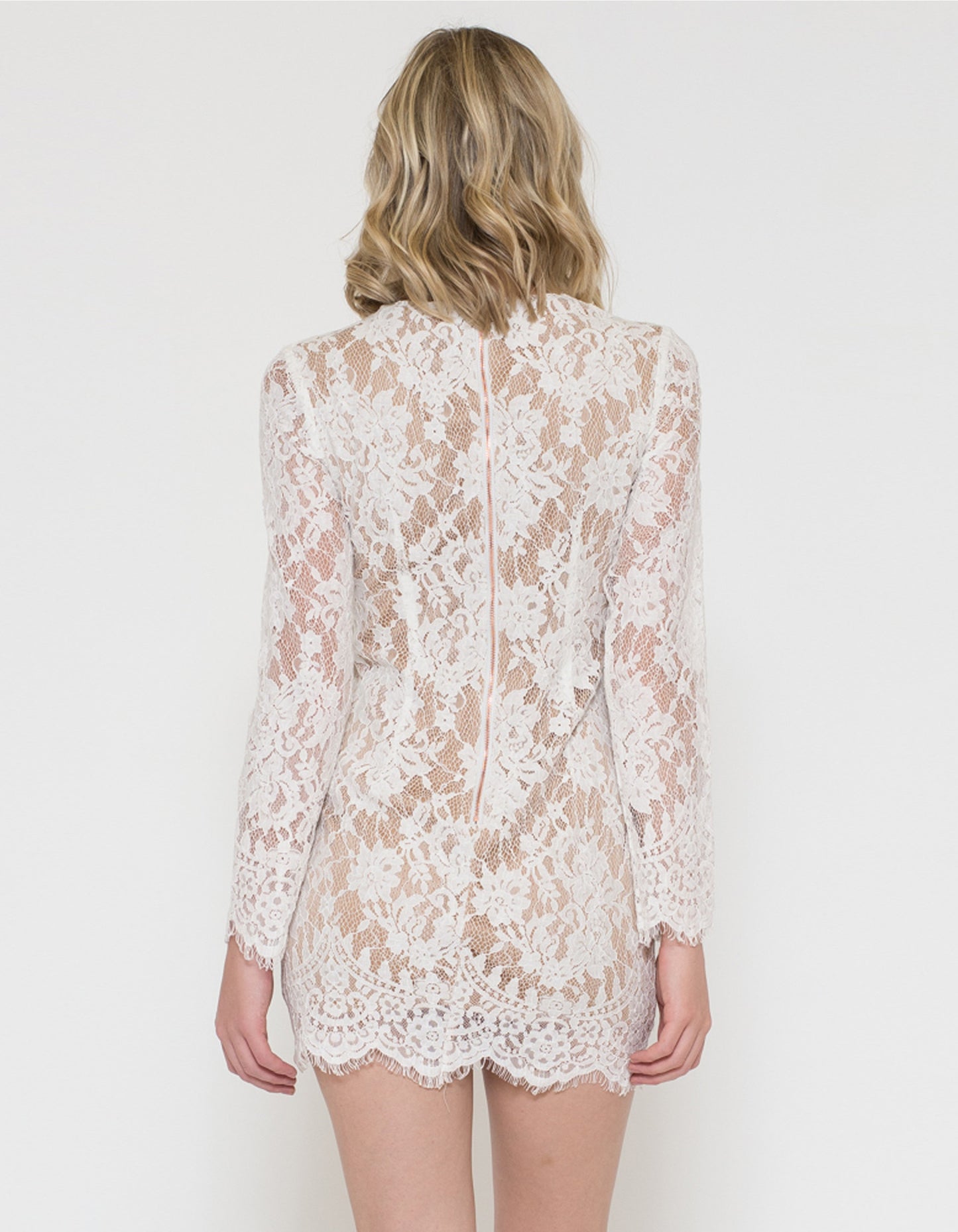 Cocktail Lace-Up Dress White