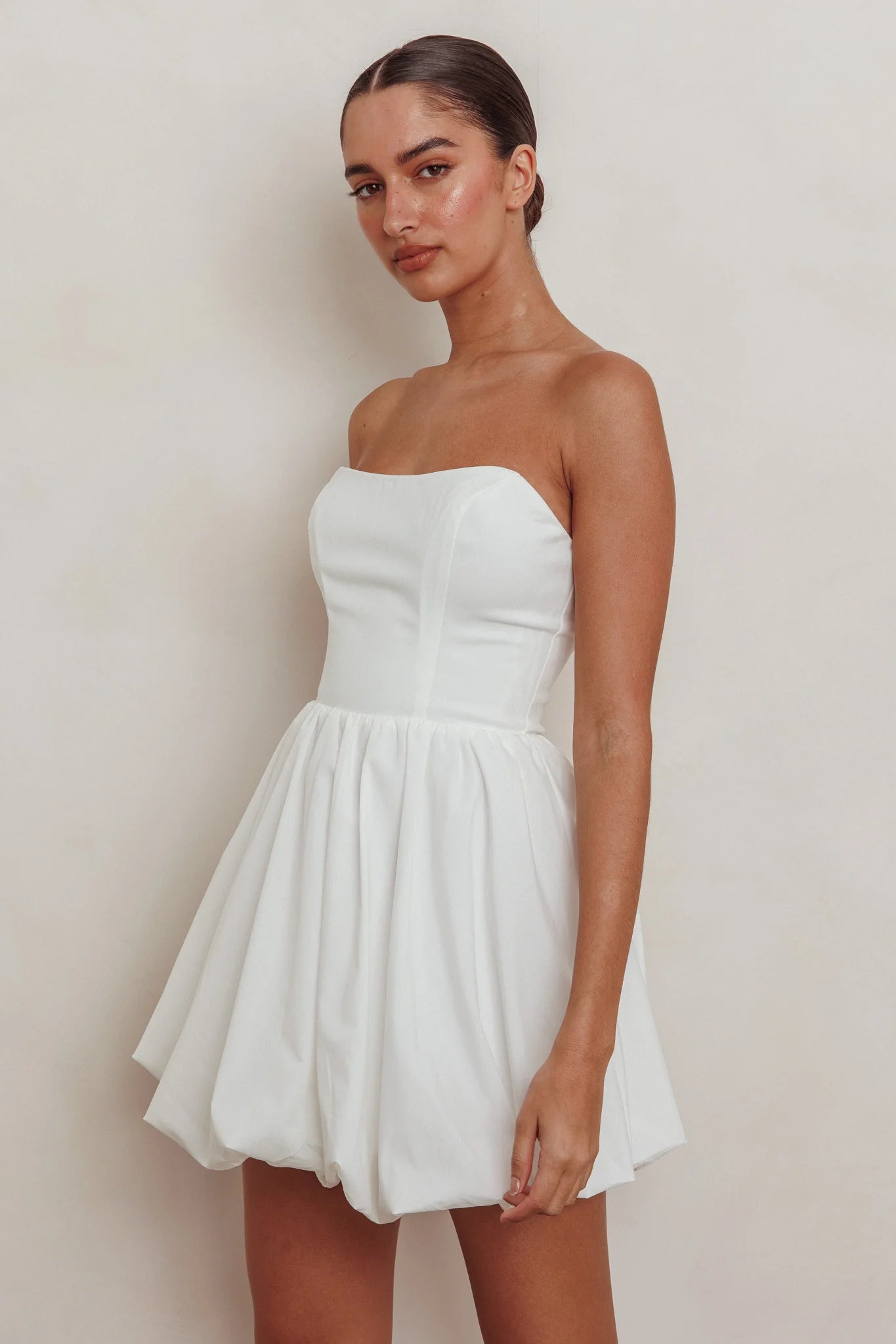 strapless cocktail dress with boning Colors Dress 3666