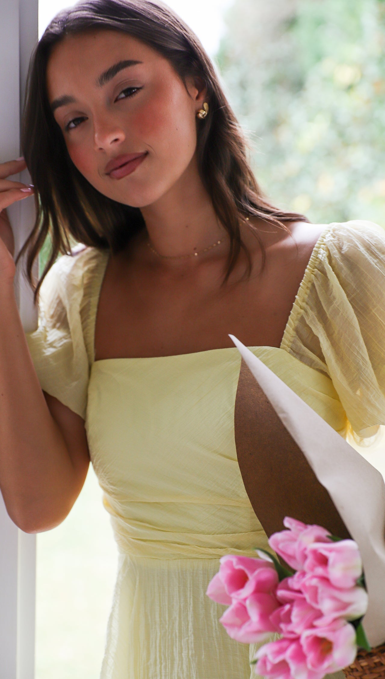 Fashion Summer Off Shoulder Lemon Ruffle Layered Maxi Dress