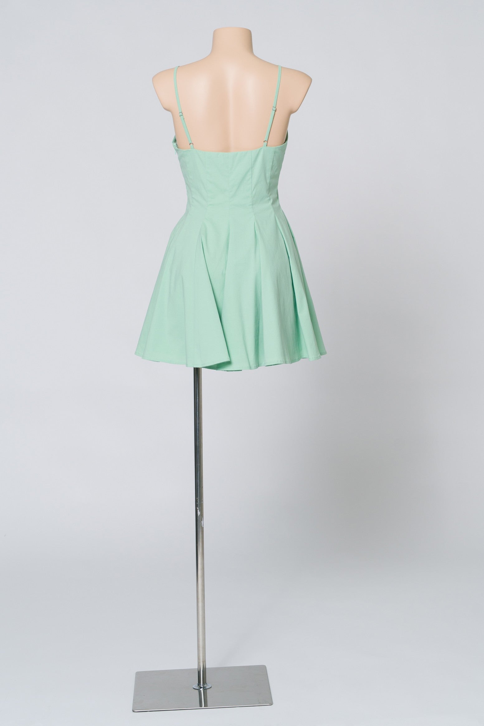 Fashion Strap Mint Ruffle Corset Mini Dress