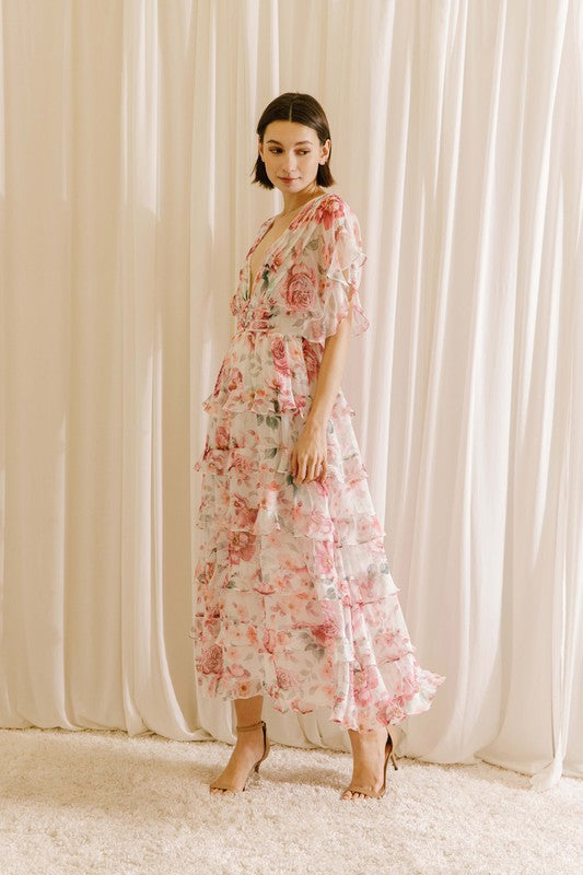 rose colored midi dress Rose Pink Midi Dress - Cotton Jacquard Dress - Bustier Midi Dress